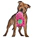 goDog Dinos T-Rex Tough Plush Dog Toy with Chew Guard Technology, Pink, Large