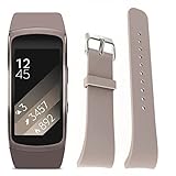 For Samsung Gear Fit 2 SM-R360, Ikevan ® Fashion Luxury Silicone Watch Replacement Band Strap For Samsung Gear Fit 2 SM-R360 (Khaki)