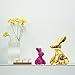 Made By Humans Balloon Money Bank Bunny, Cool and Unique Ceramic Piggy Bank with High-Gloss Finish - Gold