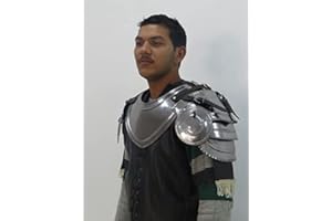 NauticalMart Gothic Gorget Set with Pauldrons Shoulder Guard- Metallic - One Size Armour
