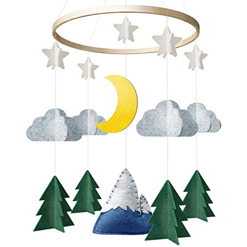 Baby Crib Mobile by Giftsfarm, Starry Woodland Night Nursery Decoration, Crib Mobile for Boys and Girls by GIFTSFARM