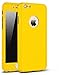 iPhone 7 Plus 5.5 Inch Full Body Hard Case-Auroralove Yellow 360 Degree Full Protective Slim Sleek Front Back Case for iPhone 7 Plus 5.5 Inch with Tempered Glass Screen Protector