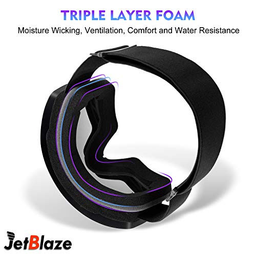 JetBlaze Ski Goggles, OTG Snowboard Goggles (Silver) - Thumbnail 2