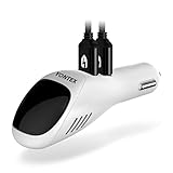 Car Air Purifier, YONTEX Ionic Air Cleaner Ionizer with 2 Smart USB Port Smart Car Charger - Removes Smoke, Bad Smell and Odors Eliminator - Care Your Family's Health [White]