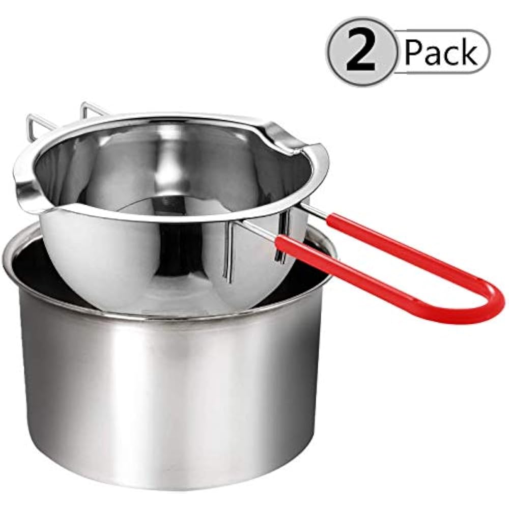 Double Boiler Stainless Steel Pot With Heat Resistant Handle, Large