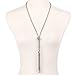 LUREME Simple Silver Thin Chain Knot and Tassel Long Necklace-Silver (01003351)