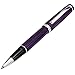 Xezo Incognito Rollerball Pen, Fine Point. Purple Layered Lacquer with Pure Platinum Plating. Handcrafted, Limited Edition, Serialized