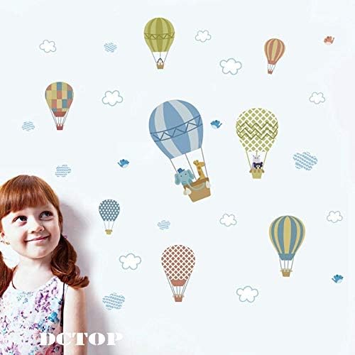 Wall Sticker,Creative Simple Hot Air Balloon Elephant Giraffe Sticker DIY Sticker Wall Sticker Vinyl Boy Girl Bedroom Wall Decoration Living Room Decoration