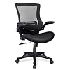 Funria Swivel Mesh Office Chair Ergonomic Black Mid Back Computer Desk Chair with Flip Up Arms Lumbar Support Height…