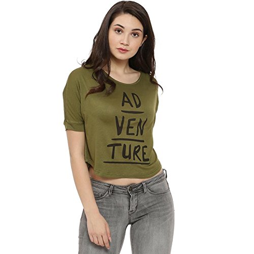 campus sutra women printed crop top