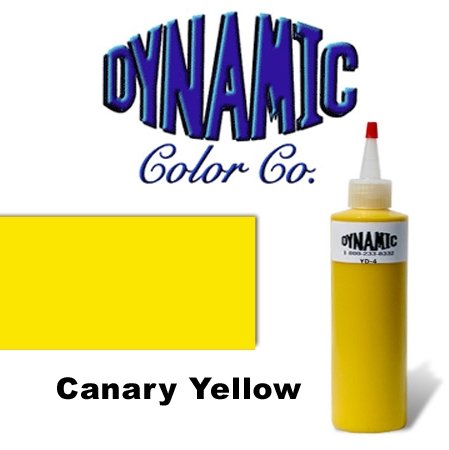 Dynamic Tattoo Ink Color Canary Yellow 1oz
