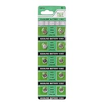 yersty 10PCS Watch Battery AG1 1.55V 364 SR621SW LR621 621 LR60 CX60 Alkaline Button Coin Cell Batteries