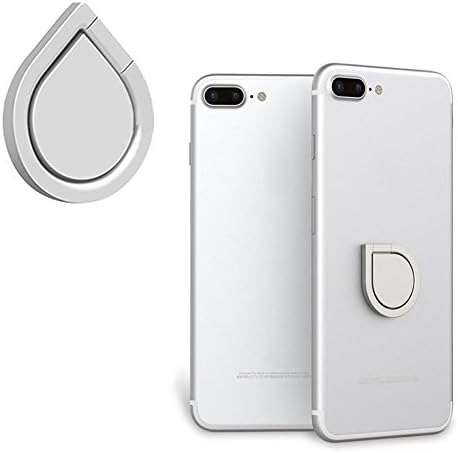 Cell Phone Finger Ring Loop Holder Stand Car Mount Grip 360°Universal Zinc Alloy with 3M Adhesive For Iphone Samsung or Other Cell Phones and Pad.(Silver)