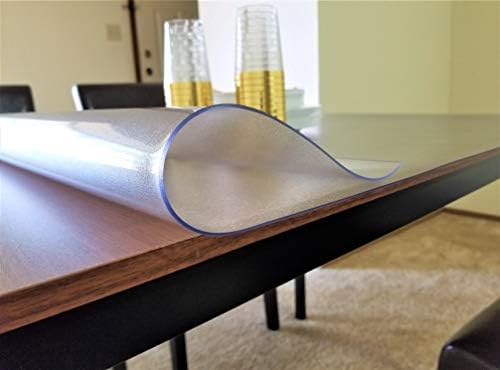 Plastic Table cloth, Multi size Table Protector Pad - PVC Vinyl Top Protector for rectangle desk, wood table cover for dining table - Heavy duty Tablecloth (36 X 72 inches, Frosted 2mm Thick)