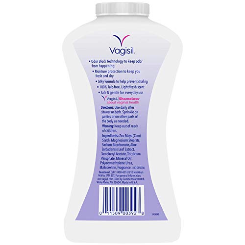 Vagisil Odor Block Feminine Deodorant Powder for Women, TalcFree