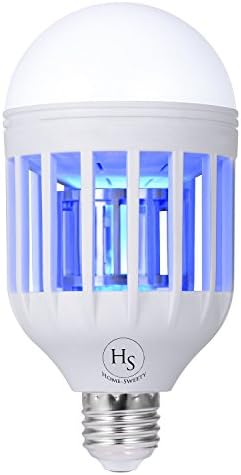 Bug Zapper Light Bulb, Electronic Insect Killer, Mosquito Zapper Lamp, Fly Killer, Built in Insect Trap, 110V E26/E27 Light Bulb Socket Base for Home Indoor Outdoor Garden Patio Backyard