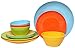 Melange 12-Piece Melamine Dinnerware Set (Solids Collection ) | Shatter-Proof and Chip-Resistant Melamine Plates and Bowls | Color: Multicolor | Dinner Plate, Salad Plate & Soup Bowl (4 Each)