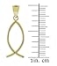10k Yellow Gold Ichthus Christian Vertical Fish Pendant