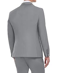 Mens Gray Suits 3 Piece Suit Set Slim Fit Suits for