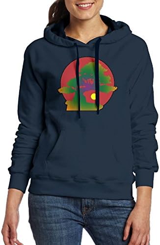 QU YDJ ICE Women's Japanese Bonsai Tree Hoodie Classic Kangaroo Pocket Pullover Sweatshirt