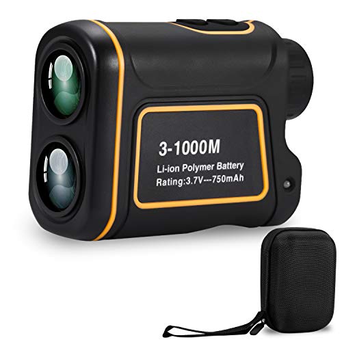 Deeteck Compact Laser Rangefinder for Golf,6X Rechargeable Golf Hunting Range Finder,1000 Yards Accurate Distance Finder with FMC Optics Clear View,Support Scan,Speed,Angle,Flag Lock,Vertical