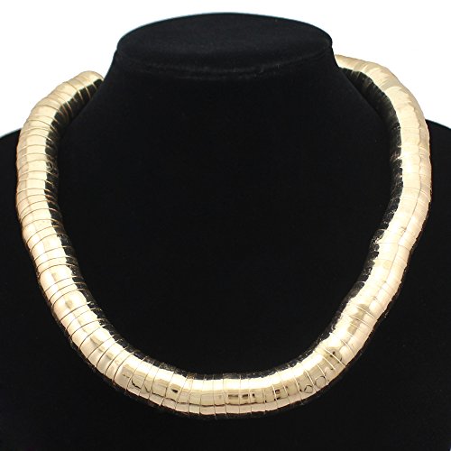 Q&Q Fashion Egypt Cleopatra Bold 13mm Ball Snake Chain Vintage Gold Choker Bib Costume Necklace