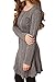 Mulisky Women's Crewneck Long Sleeve Knitted Casual Sweater A Line Mini Dress