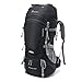 Mountaintop 65L Outdoor Hiking Backpack Camping Backpack Internal Frame Bag, Black