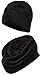 Ladies' Ultra Soft Faux Fur Infinity Scarf and Hat,Black,One Size