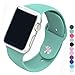 Piwjo Silicone Apple Watch Band and Replacement Iwatch Bands Series 1, Series 2,Series 3 (Mint Green, 38mm S/M)