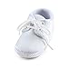 Delebao Baby Infant Lace Up Satin White Shoes Bootie Slippers Sneakers (6-9 Months, Shoes)
