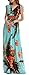 Wantdo Women's Printed Paris Bohemian Summer Maxi Dress Plus size,Medium/Tag M,Blue