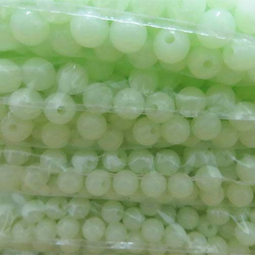 Afco 100Pcs Fluorescent Hole Bracelet Chain Handmade Craft Jewelry Fishing Round Bead 12mm