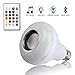 Remote-Controlled Music Led Light Bulb with Bluetooth Speaker RGB Built-in Audio Speaker,Tuscom (White + RGB)