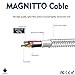 Braided USB Charging Cable MAGNITTO 3.3 Feet Premium Compact Magnetic for Samsung Galaxy S2 S3 S4 S6 S7, Note 2/3/4/5,LG G4 G3, Sony Xperia Z5 Fast Charging Data Transfer Cord Android (2 Pack Silver)