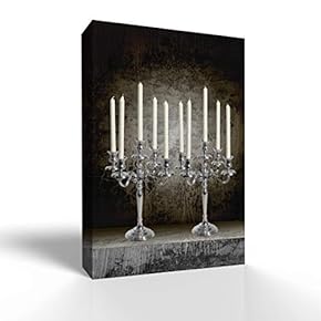 Canvas Wall Art - Elegant European Candle - Modern Home Art Stretched and Framed Ready to Hang - 12x18 inches