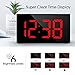 PICTEK Wireless Bed Shaker Alarm Clock for Heavy Sleepers, Vibrating Alarm Clock for the Deaf, 3 Alarm Sounds, 6 Dimmer, Loud Digital Clock for Kids Bedroom and Hearing Impaired, Clear Red Display