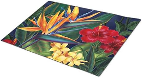 AbbyDay Monogrammed Door Mat Hawaiian Aloha Tropical Print Fall Doormats One size