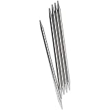 ChiaoGoo Red Double Point 6-inch (15cm) Stainless Steel Knitting Needle; Size US 5 (3.75mm) 6006-5