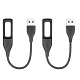 2Pcs Fitbit Flex Charger, EveShine Replacement USB Charger Cable for Fitbit Flex Band Wireless Activity Bracelet ( 20cm, 2 Pack, Black)