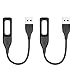 EveShine 2Pcs Fitbit Flex Charger, Replacement USB Charger Cable for Fitbit Flex Band Wireless Activity Bracelet (20cm, 2 Pack, Black)