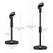 Desktop Microphone Stand, Moukey Upgraded Adjustable Table Mic Stand with Non-Slip Metal Base for Blue Yeti Snowball Spark, Other Microphone, height adjustment 9.84” to 14.17”-MMs-2