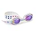 Dots Swimming Goggles For Kids by Bling2O - Anti Fog, No Leak, Non Slip and UV Protection - Candy Dandy White Colored Fun Water Accessory Includes Hard Case