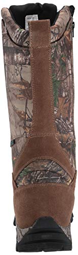 TECS 15" Men's Snakebite Boots, Leather + Suede, Waterproof for Hunting, Fishing, Hiking, Camping or Outdoors, Aggressive Rubber Outsole, Inside Zipper, Camo Laces, 8.5 M US