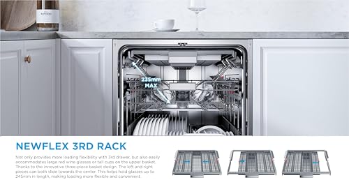 Midea Smart Freestanding Dishwasher With BLDC Motor, 15 Place Settings, 9 Programs, Wi-Fi, Turbo Speed, Power Wash & Auto Open Function, Silent & High Energy Efficient, Black - WQP15-WU7633GUR(BS)-GCC