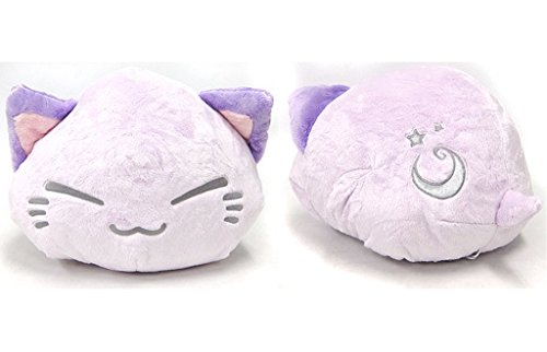 FuRyu Nemuneko Cute and Fluffy Cat Plush 15â€˜â€™ with Moon Star ~ Large Purple Cat Kitty Neko Plush