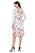 HOTAPEI Casual Long Sleeve A-line Loose T-shirt Dresses For Women With Pockets Floral Print Midi Dress Blue4 X-Large