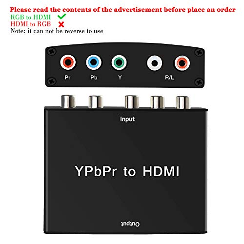 image for avedio links Component (YPbPr) + R/L Audio Input to HDMI 1.3 Output Co