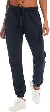 Light & Shade Navy Fleece Joggers with Drawstring Waist XS view 2