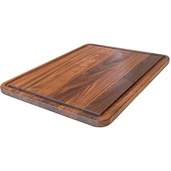 Extra Large Walnut Wood Cutting Board by Virginia Boys Kitchens - 18x24 American Hardwood Chopping and Carving Countertop Block with Juice Drip Groove